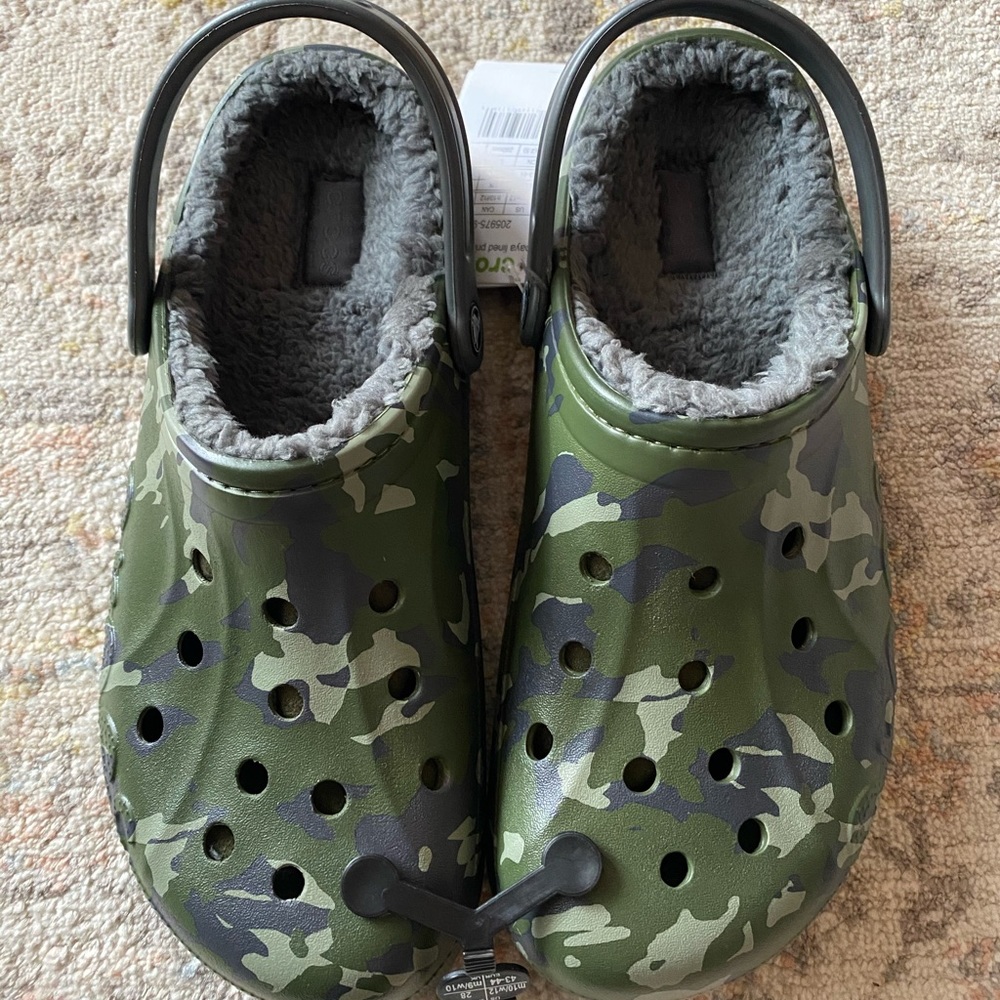 NEW Camo Crocs Size 10